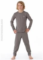 Boys L/S Baselayer Tee (Zinc Grey) - Alt. View