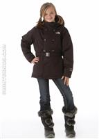 Girls Hilaree Down Peacoat (TNF Black) - Alt. View