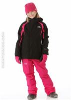 F12 Girls Mountain View Triclimate 3-in-1 Jacket (TNF Black/Razzle Pink) - Alt. View