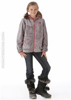 Girls Oso Hoodie (Metallic Silver/Razzle Pink) - Alt. View