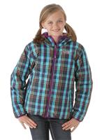 Girls Reversible Down Moondoggy Jacket (Premiere Purple) - Reverse SIde View