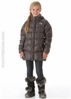 Girls Transit Down Jacket (Graphite Grey) - Alt. View
