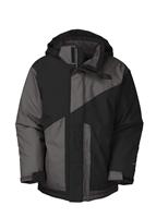 Boys Brightten Insulated Jacket (TNF Black/Graphite Grey) - Studio Shot