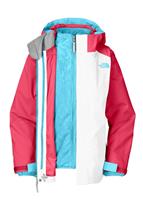 Girls Fallon Triclimate 3-in-1 Jacket (TNF White/Teaberry Pink) - Studio Shot