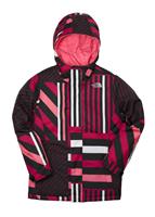 Girls Insulated Denay Jacket (Razzle Pink Stripe) - Studio Shot
