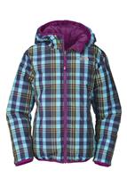 Girls Reversible Down Moondoggy Jacket (Premiere Purple) - Reverse Side Studio Shot