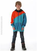 Bulldog Block Hooded Full Zip (Arctic Blue) - Alt. View