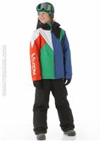 Boys Impact Insulated Jacket (White) - Alt. View