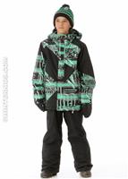 Boys Mission Insulated Jacket (Echo Stripe) - Alt. View