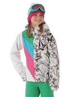 Girls Bird Insulated Jacket (White) - Girls Bird Insulated Jacket (White)
