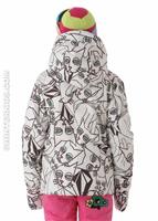 Girls Poppins Insulated Jacket (Cats Collage) - Back View