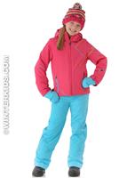 Girls Tresh Jacket (Diva Pink/Splash/Sharp Lime) - Spyder Girls Tresh Jacket (Diva Pink/Splash/Sharp Lime) Full