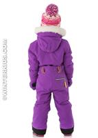 Girls Emma One Piece Suit (Electric Purple) - Sunice Girls Emma One Piece Suit (Electric Purple) Back