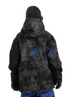 Boys Mannual Bricks Insulated Jacket (Gunmetal) - Back View