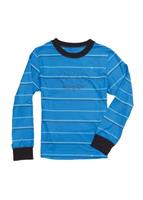 Boys Twill Stripe Base Layer Top (Royal Twill Stripe Print) - Boy's Twill Stripe Base Layer Top (Royal Twill Stripe Print)