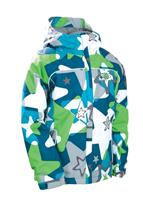 Girls Mannual Starburst Insulated Jacket (Teal) - Studio Shot