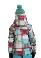 Girls Smarty Chloe Insulated 3-in-1 Jacket (Tutti Frutti Plaid) - Back View                                                                                                                                             