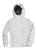 Girls Lumina Insulated Jacket (White Herringbone Denim) - Studio Shot