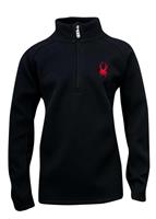 Boys Outbound Half Zip Sweater (Black) - Studio Shot