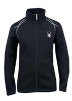 Girls Virtue Full Zip Sweater (Black/Silver) - Studio Shot
