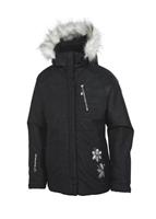 F12 Girls Jackie Technical Jacket (Black Sparkle) - Studio Shot