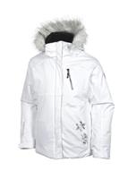 Girls Jackie Technical Jacket (White) - Studio Shot
