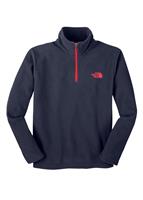 Boys Glacier 1/4 Zip (Deep Water Blue/Fiery Red) - Studio Shot