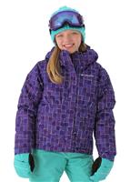 Girls Flurry Flash Jacket (Purple Lotus Print) - Columbia Girls Flurry Flash Jacket (Purple Lotus Print)