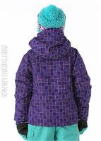Girls Flurry Flash Jacket (Purple Lotus Print) - Columbia Girls Flurry Flash Jacket (Purple Lotus Print) Back