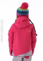 Bitsy Mynx Jacket (Girlfriend/White Prism Print/Sharp Lime) - Spyder Bitsy Mynx Jacket (Girlfriend/White Prism Print/Sharp Lime) Back                                                                               