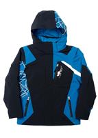F15 Boys Challenger Jacket - Black/Concept Blue/White - Spyder Boys Challenger Jacket 