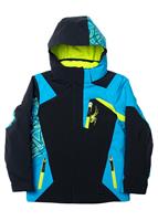 F15 Boys Challenger Jacket - Black / Electric Blue / Theory Green - Spyder Boys Challenger Jacket 