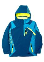 F15 Boys Challenger Jacket - Concept Blue/Electric Blue/Bryte Yellow - Spyder Boys Challenger Jacket 