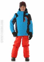 F15 Boys Challenger Jacket - Electric Blue/Black/Volcano - Spyder Boys Challenger Jacket 