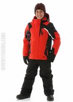 F15 Boys Challenger Jacket - Volcano / Black / White - Spyder Boys Challenger Jacket 