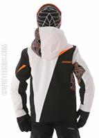 F15 Boys Challenger Jacket - White/Black/Bryte Orange - Spyder Boys Challenger Jacket 
