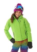 Girls Jr. Naquita Technical Jacket (African Violet Ombre Dream) - Green/Light Bright Print - Sunice Girls Jr. Naquita Technical Jacket (Green) 