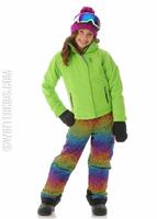 Girls Jr. Naquita Technical Jacket (African Violet Ombre Dream) - Green/Light Bright Print - Sunice Girls Jr. Naquita Technical Jacket (Green) Full