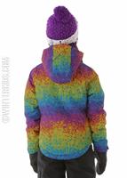 Girls Jr. Naquita Technical Jacket (African Violet Ombre Dream) - Light Bright Print - Sunice Girls Jr. Naquita Technical Jacket (Light Bright Print) Back