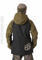  Boys Grid Insulated Jacket - Olive Colorblock - 686 Boys Grid Insulated Jacket - WinterKids.com
