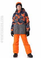 Boys Onyx Insulated Jacket - Orange Geo Camo - 686 Boys Onyx Insulated Jacket - WinterKids.com                                                                                                       