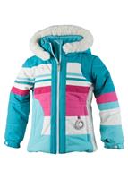 Girls Snowdrop Jacket with Fur - Blue Reef - Obermeyer Girls Snowdrop Jacket with Fur - WinterKids.com                                                                                             