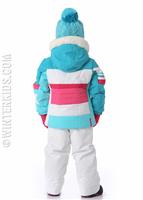 Girls Snowdrop Jacket with Fur - Blue Reef - Obermeyer Girls Snowdrop Jacket with Fur - WinterKids.com                                                                                             