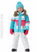 Girls Snowdrop Jacket with Fur - Blue Reef - Obermeyer Girls Snowdrop Jacket with Fur - WinterKids.com                                                                                             