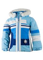 Girls Snowdrop Jacket with Fur - Bleu Sky - Obermeyer Girls Snowdrop Jacket with Fur - WinterKids.com                                                                                             