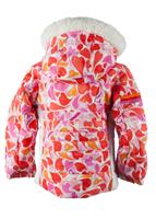 Girls Snowdrop Jacket with Fur - Heart Gingham - Obermeyer Girls Snowdrop Jacket with Fur - WinterKids.com                                                                                             