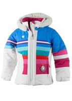 Girls Snowdrop Jacket with Fur - White - Obermeyer Girls Snowdrop Jacket with Fur - WinterKids.com                                                                                             