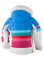 Girls Snowdrop Jacket with Fur - White - Obermeyer Girls Snowdrop Jacket with Fur - WinterKids.com                                                                                             