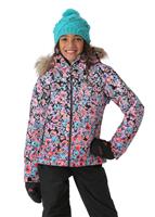 Roxy Girls American Pie Jacket - Madison Flowers / True Black - Roxy Girls American Pie Jacket - WinterKids.com                                                                                                       