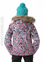 Roxy Girls American Pie Jacket - Madison Flowers / True Black - Roxy Girls American Pie Jacket - WinterKids.com                                                                                                       